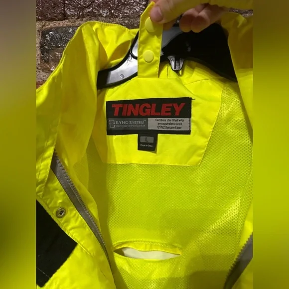 Tingley Hi-Vis Yellow and Black Safety Shell/Jacket Size Large with Tags